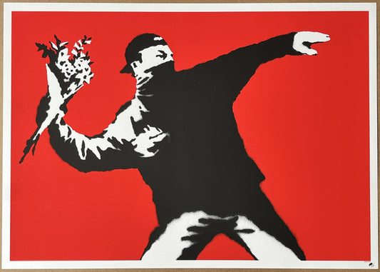 Banksy - Love Is In The Air / Flower Thrower (Unsigned)