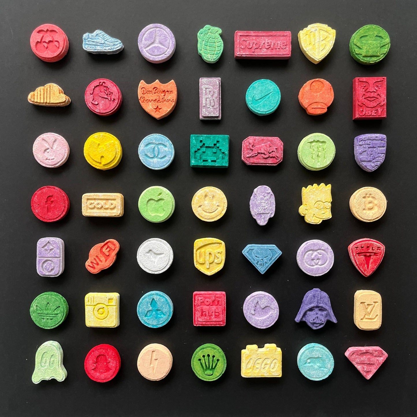 Dean Zeus Colman - Love Is A Drug (49 Pills) (Framed)