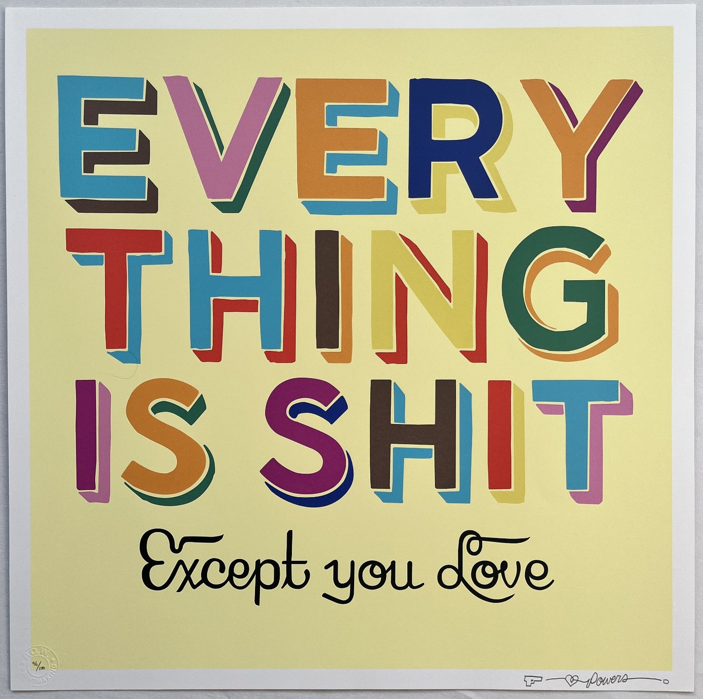 Steve Powers (ESPO) - Everything Is Shit (Pictures on Walls Cream Edition)