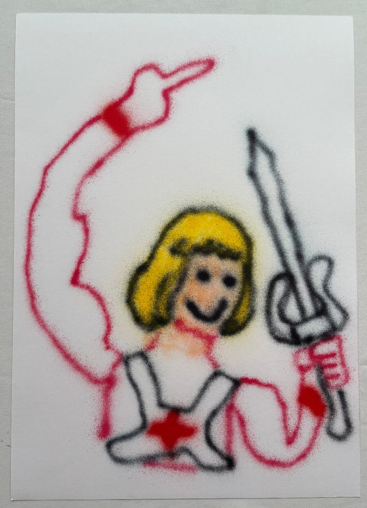 Listen04 - He-Man With Middle Finger (A2 Original)