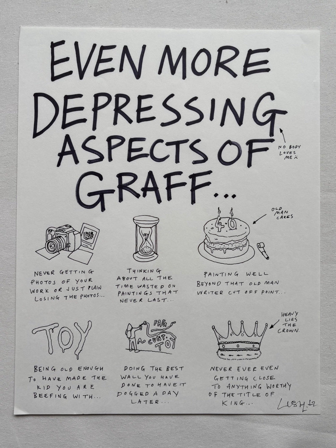 Lushsux - Zine Drawing #41 (Even More Depressing Aspects Of Graff...)