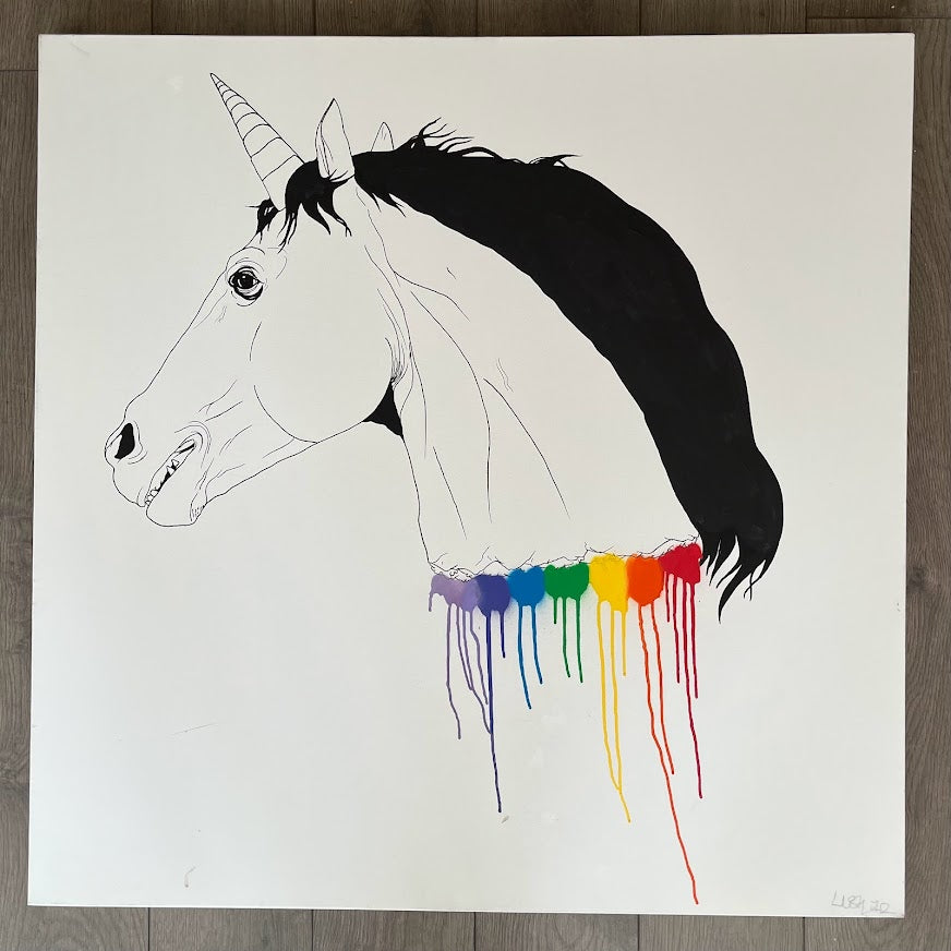 Lushsux - Unicorn Head (Large Canvas)
