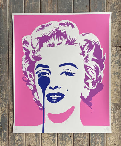 Pure Evil - Marilyn Classic (Pink & Purple) - Signed Screenprint