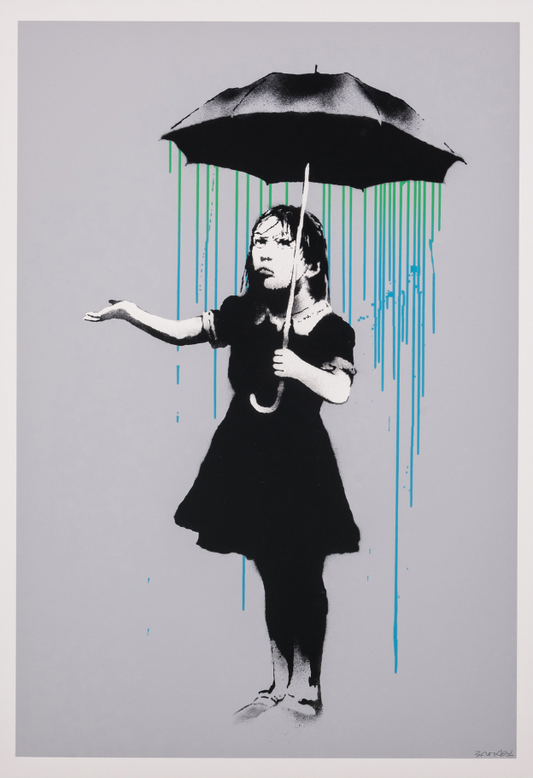 Banksy - NOLA (Blue / Green Rain - Artist Proof)