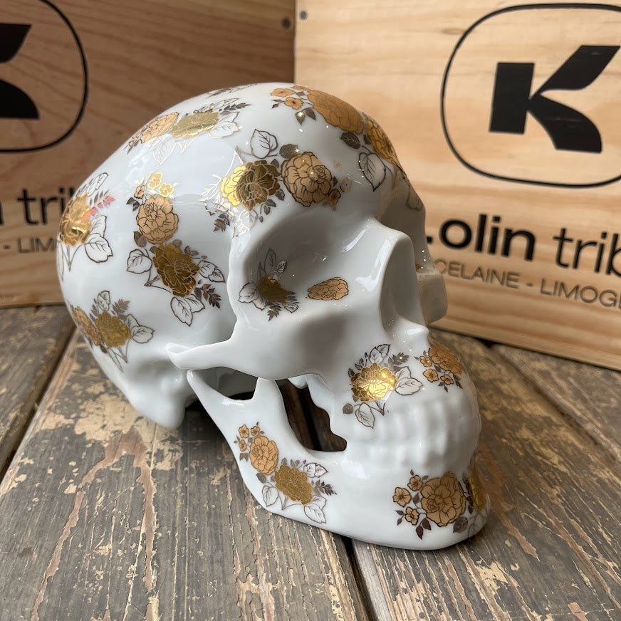 NOON - Skull Gold Flowers