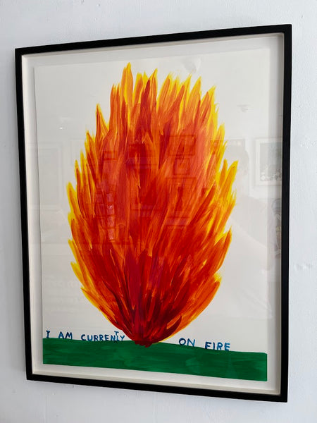 David Shrigley - I Am Currently On Fire (Framed)