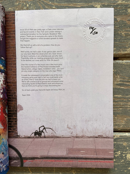 VNA Magazine Issue #24 with Screen Printed cover by Paul Insect