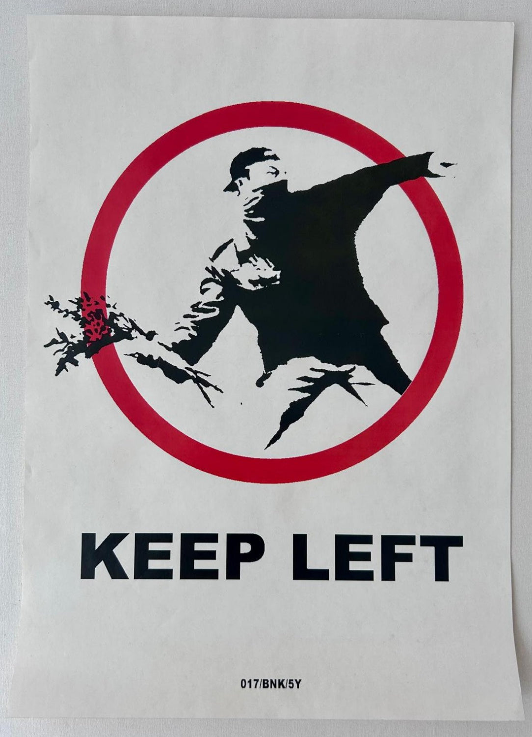 Banksy - Keep Left (XL Sticker)