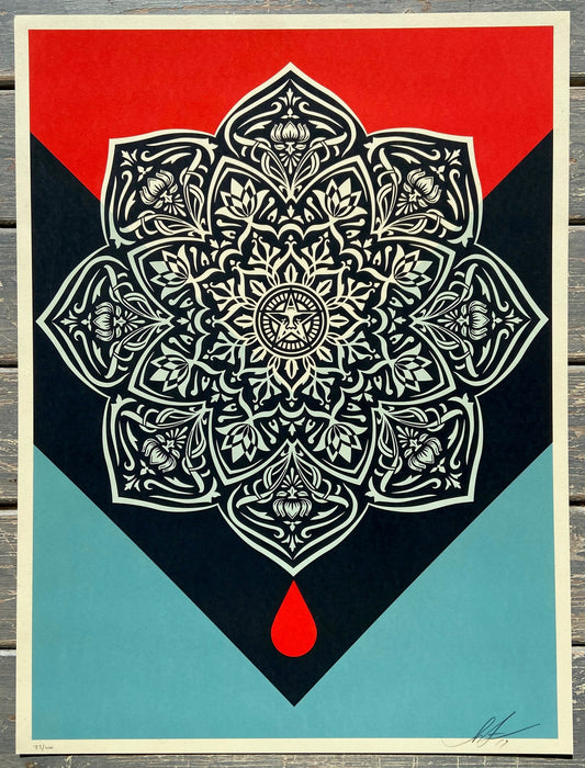 Shepard Fairey - Blood & Oil Mandala (Blood Drop)