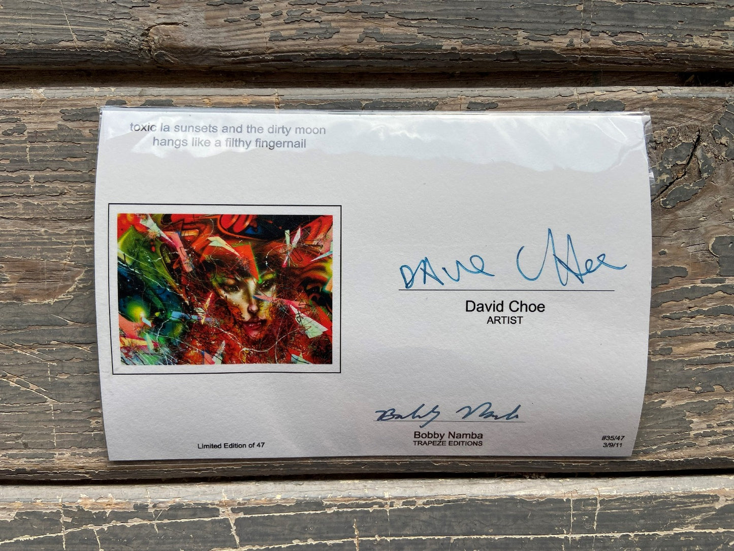 David Choe - Toxic LA Sunsets And The Dirty Moon Hangs Like A Filthy Fingernail