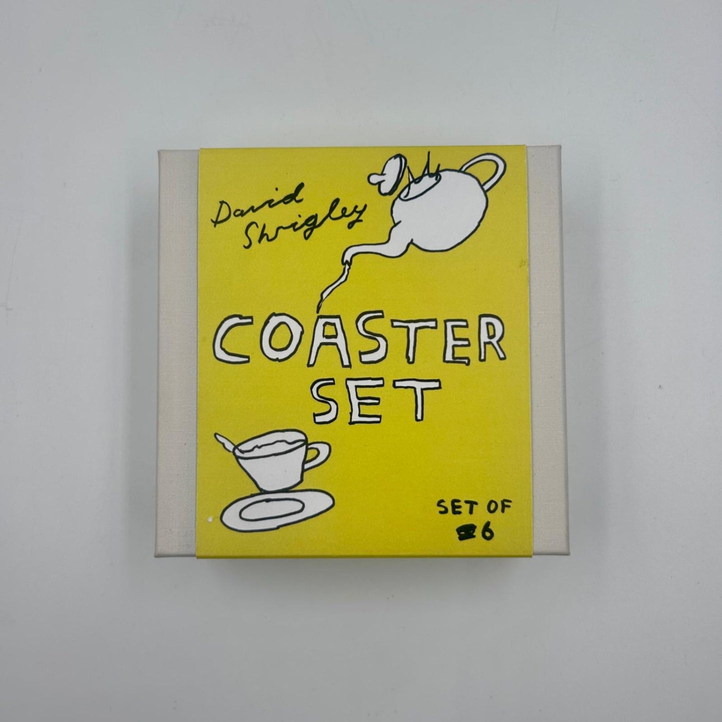 David Shrigley - Box of 6 Coasters (Coaster Set 1 - Black & White)