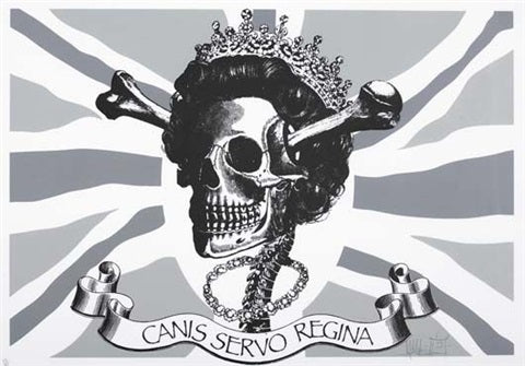 D*Face - Canis Servo Regina (Dog Save The Queen) Signed Screenprint