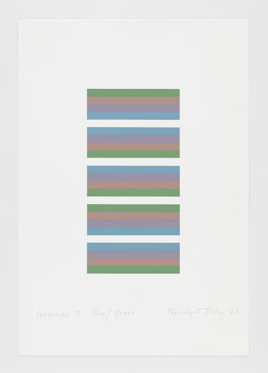 Bridget Riley - Intervals 3 (Blue / Green)