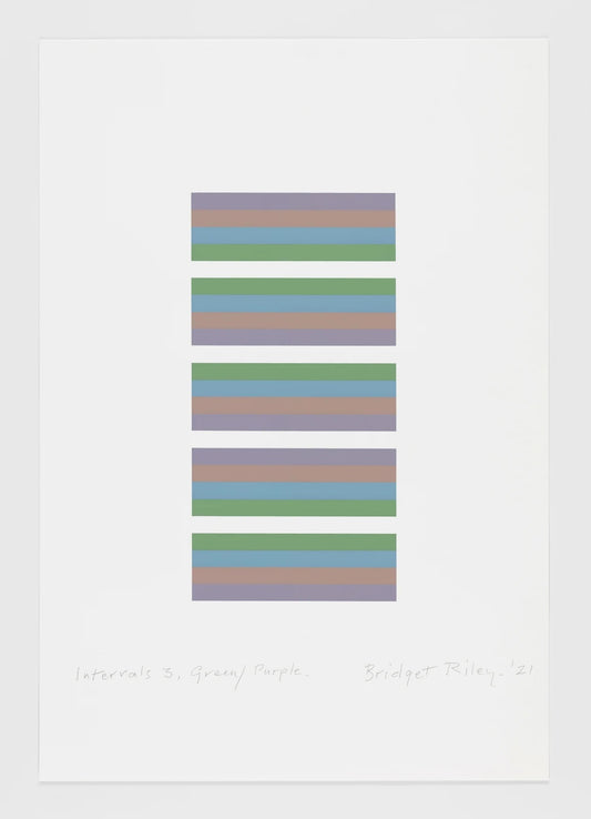 Bridget Riley - Intervals 3 (Green / Purple)
