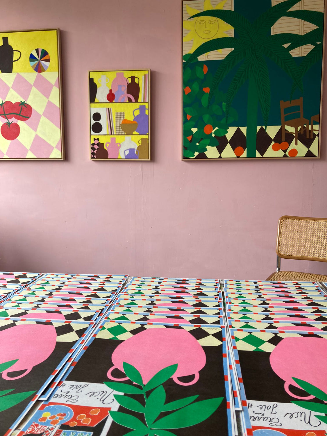 HelloMarine - Matisse Et Vase Rose (Risograph)