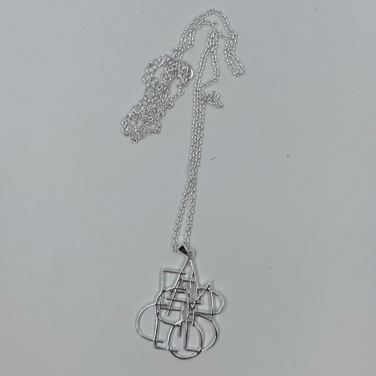 David Shrigley - 'Complicated' Silver Necklace