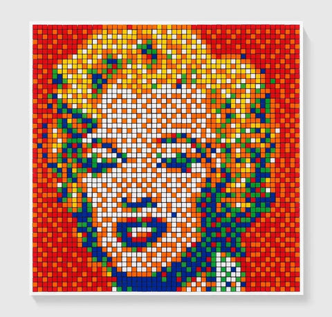 Invader - Rubik Shot Red Marilyn (Aluminium Diabond Print)