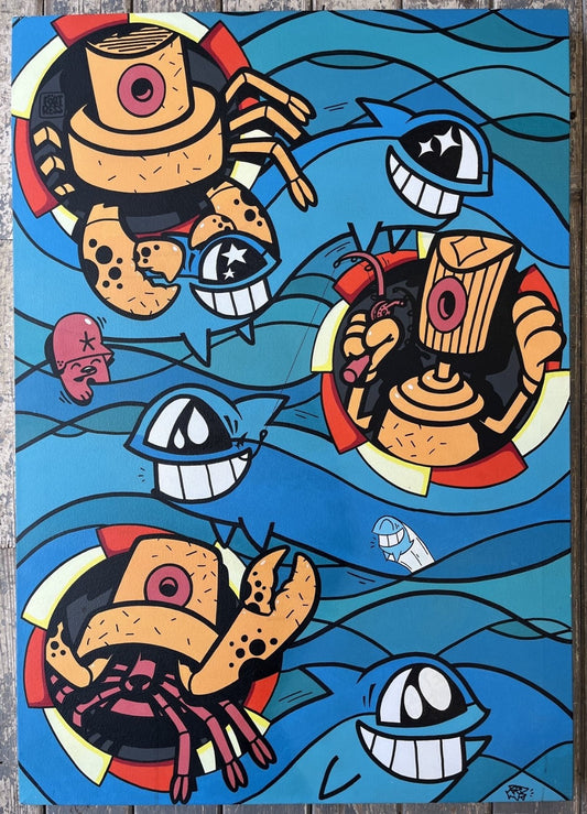 El Pez / Flying Fortress - Untitled (Original Canvas)