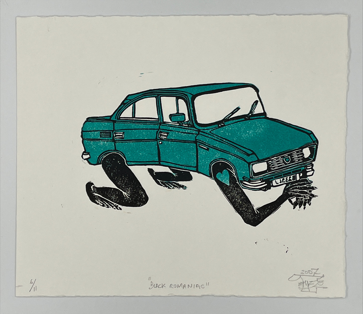 Troy Lovegates / Other - Black Romaniac (Linocut)