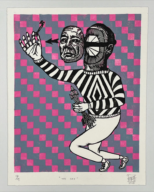 Troy Lovegates / Other - The Key (Linocut)