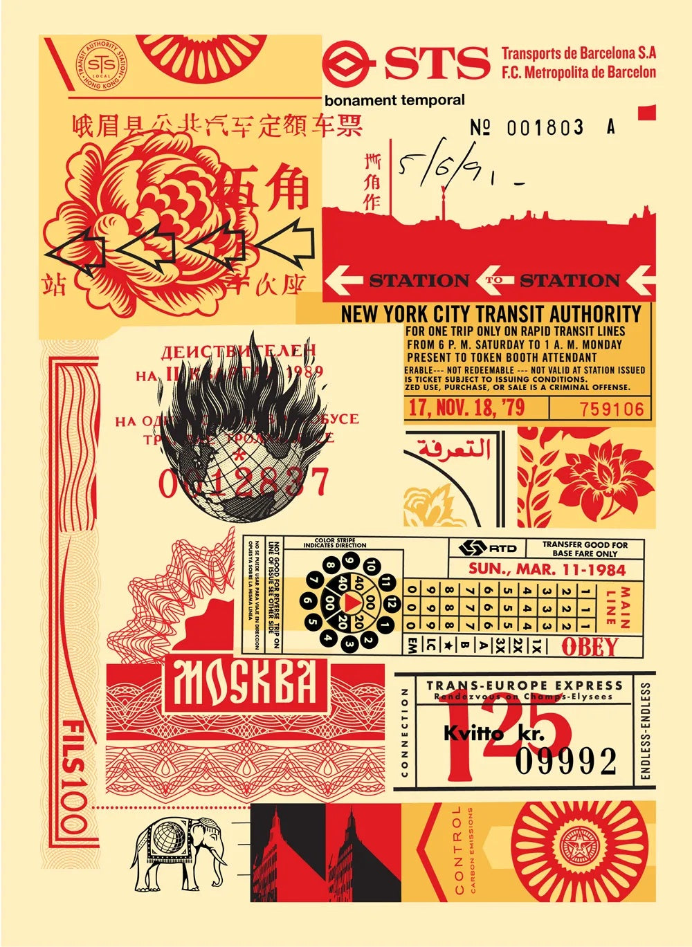 Shepard Fairey - Station To Station II (Large Format) (Printer's Proof)