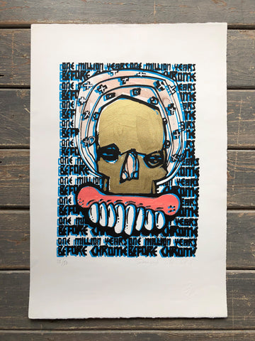 Sweet Toof / Cyclops - One Million B.C. (Before Chrome) - Lucas Price Hand-Finished Screenprint / Print Burning Candy