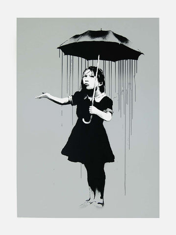 Banksy - NOLA Grey Rain Signed Screenprint