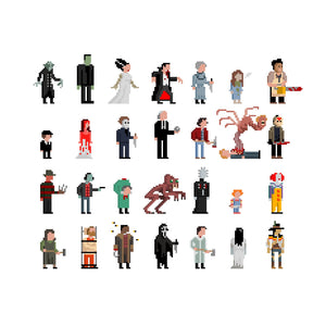 30 Squared - Icons Of Horror - Jim'll Paint It Print