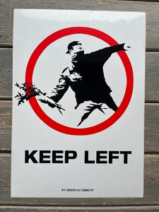 Banksy - Keep Left (XL Sticker)
