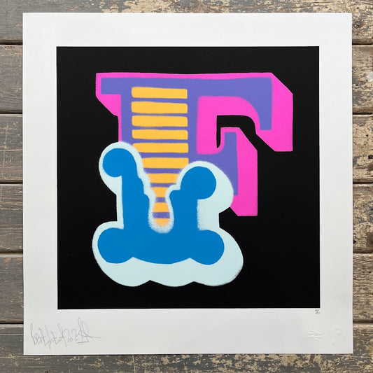 Ben Eine - Letter F Screenprint