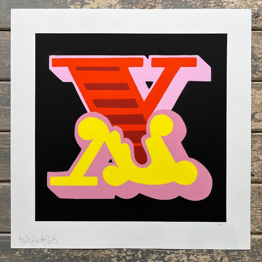 Ben Eine - Letter X Yellow