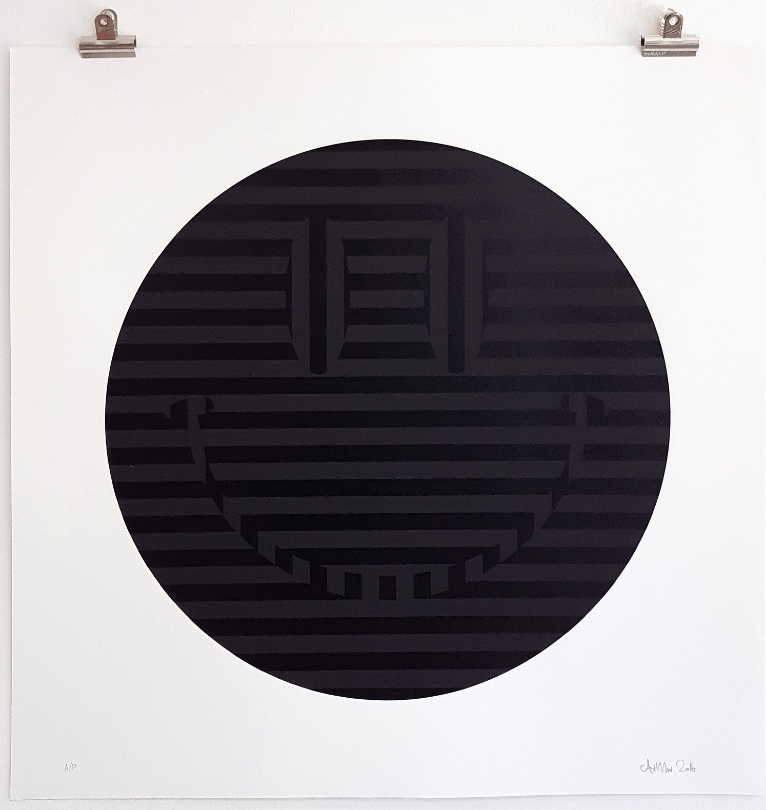 Carl Cashman - Acid Reflux - Signed Black Print