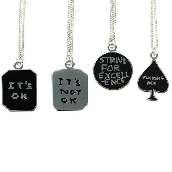 David Shrigley - Strive For Excellence Pendant / Necklace
