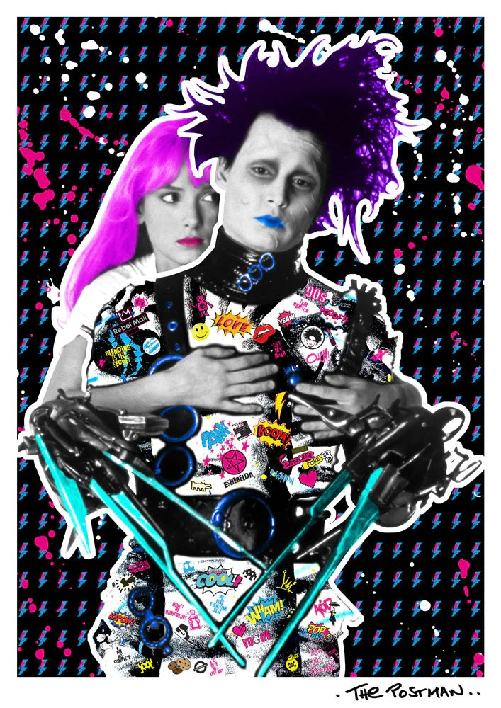 The Postman - Edward Scissorhands (A3 Hand-Finished Print)