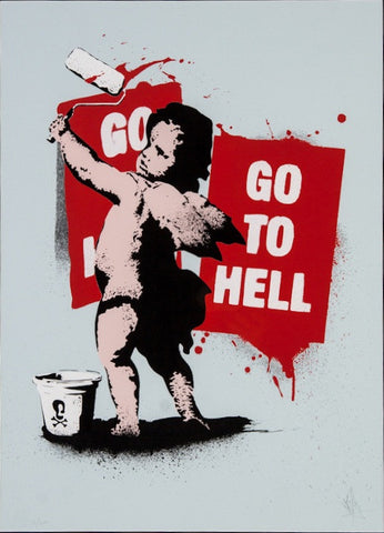 Eelus - Cheeky Cherub - Signed Print / Screenprint