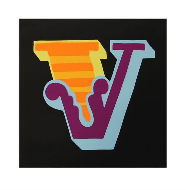 Eine - V - Screenprint Letter Series Jealous Moniker