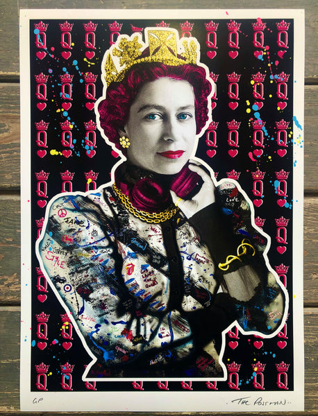 The Postman - The Queen (A3 Hand Finished Print)