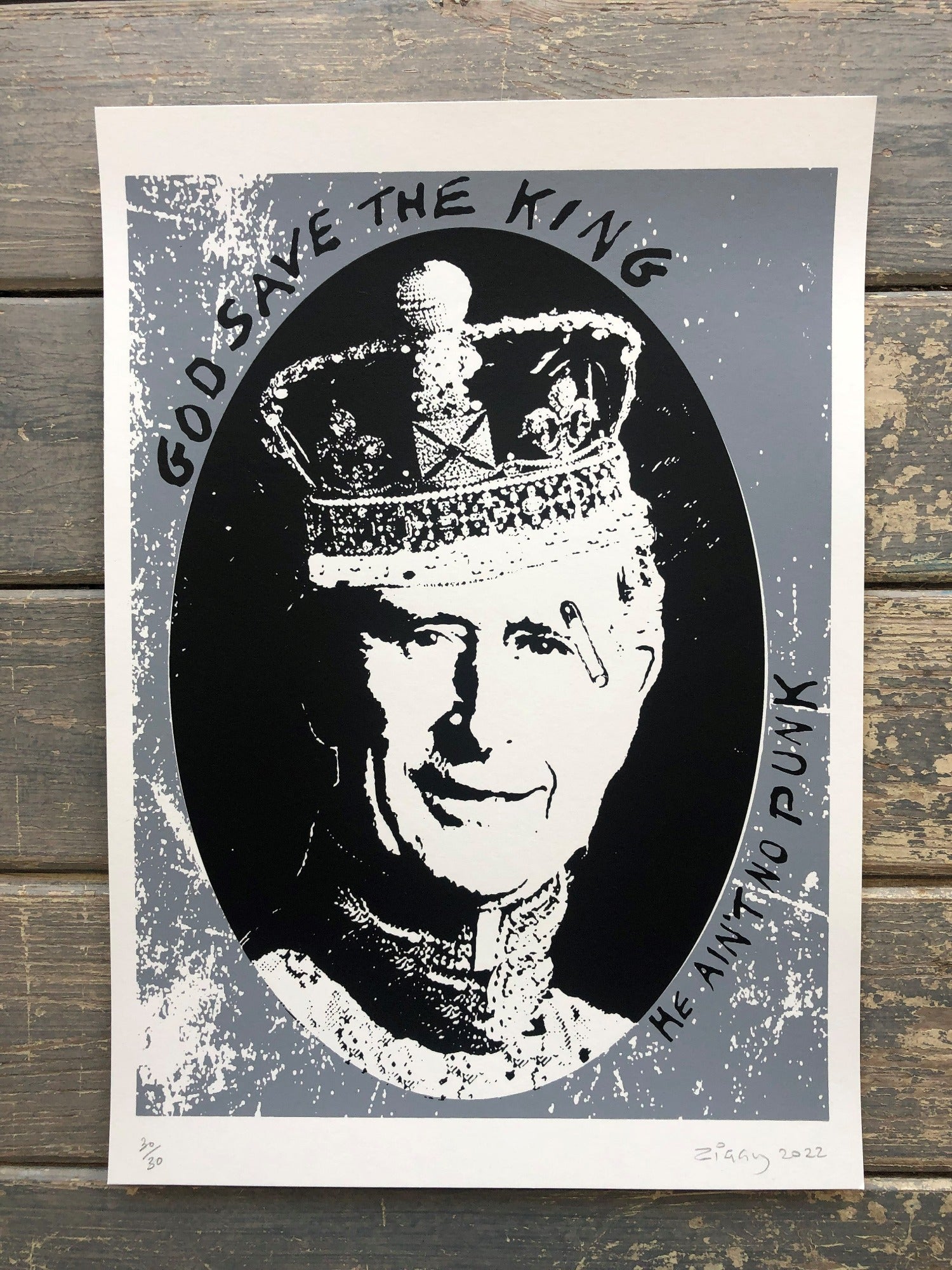 Ziggy - God Save The King (Grey) - Punk - Jamie Reid - GSTQ 