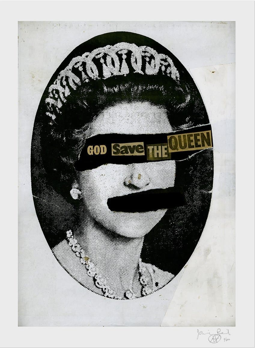 Jamie Reid - God Save The Queen Collage (Framed)