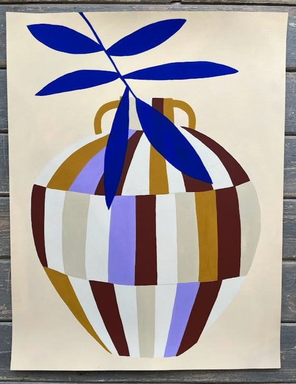 HelloMarine - Vase Sienne (Original Painting on Paper)