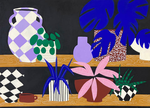 HelloMarine - Foliage Bleu (Original Canvas)