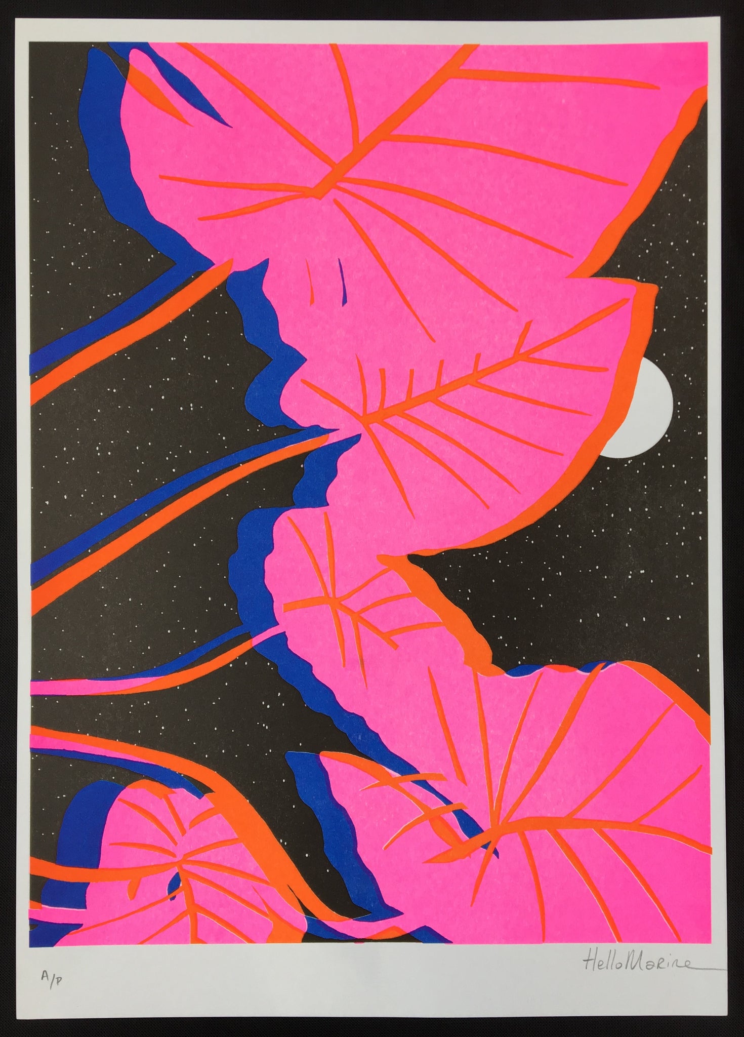 Hello Marine - La Nuit - Signed Risograph Print