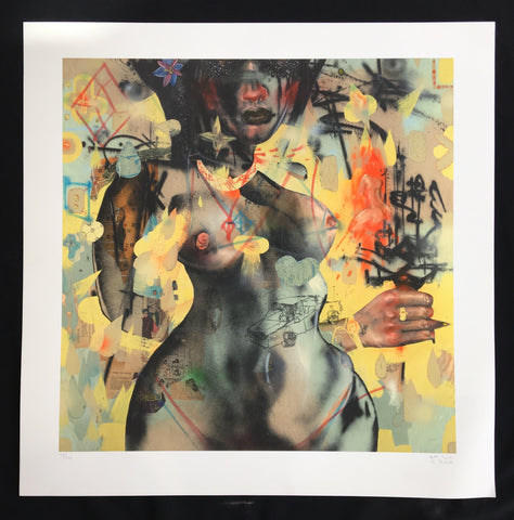 David Choe - Diamond, Ass,  Chocolate, Tits, Flowers, Driving Home Alone - Signed Limited Edition Print