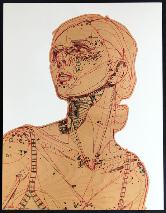 Jason Thielke - Untitled #2 (Original Piece on Deep Cradled Wood)