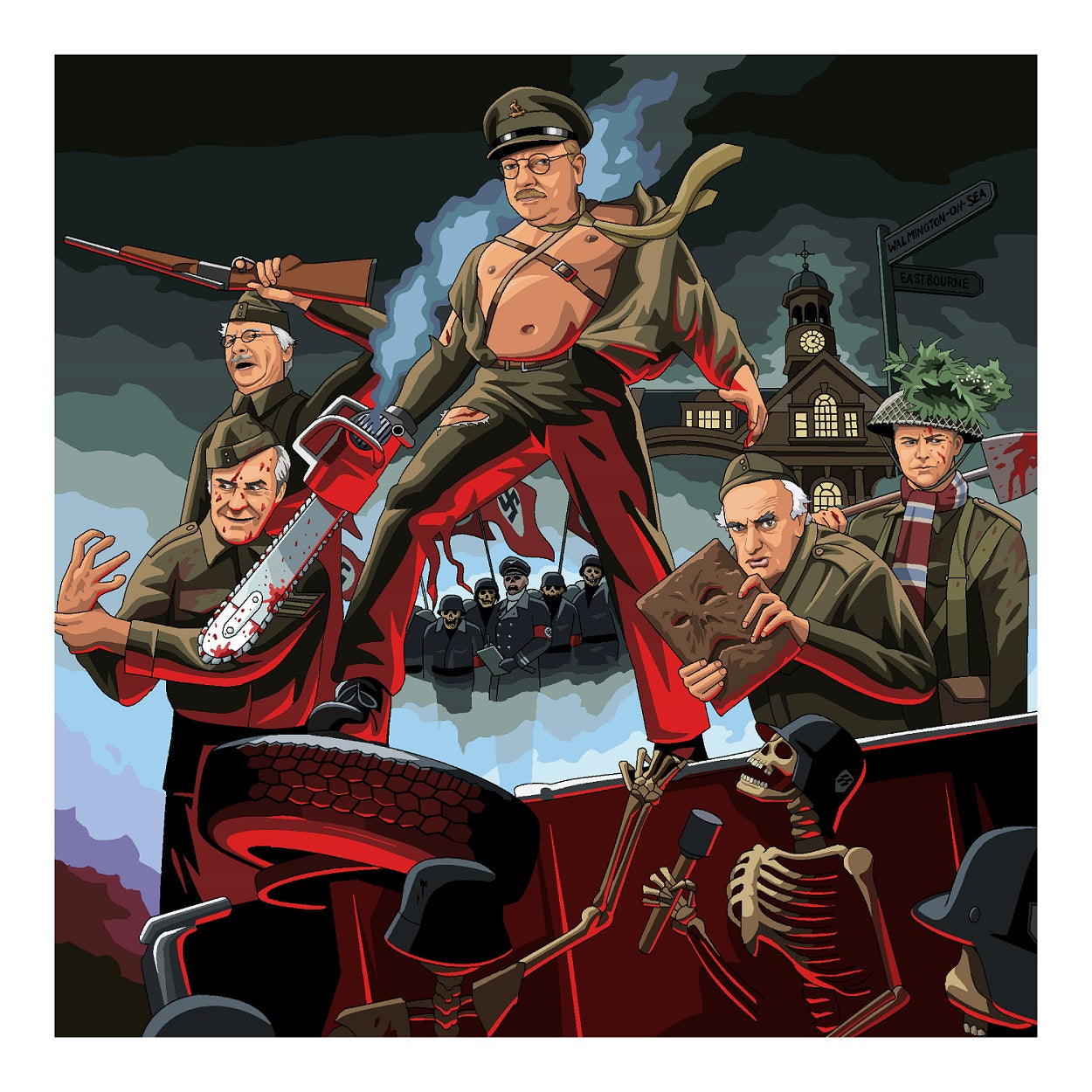 Jim'll Paint It - Dad's Army Of Darkness Signed Limited Edition Print