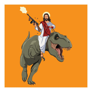 Jim'll Paint It - Jesus Returns XL Orange Signed Print