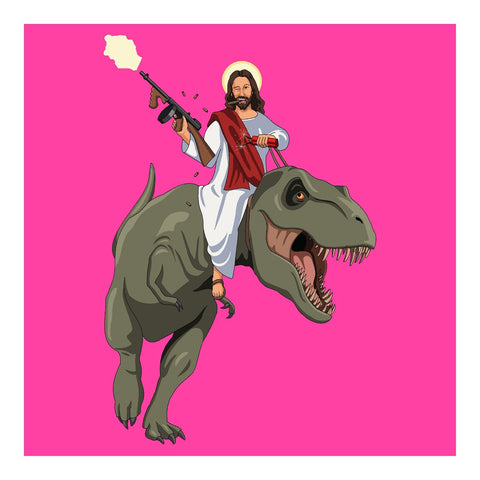 Jim'll Paint It - Jesus Returns Pink Signed Print