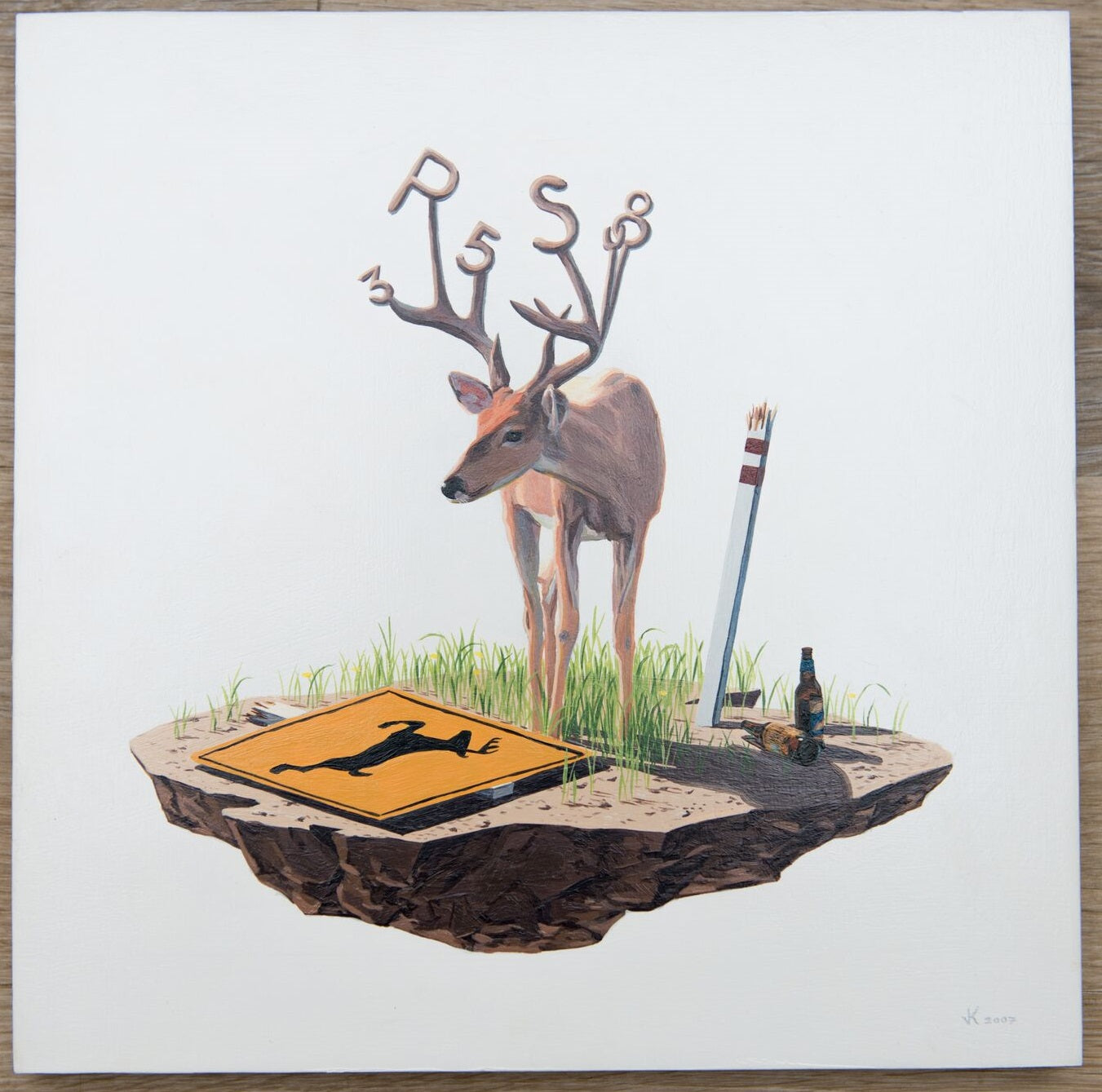 Josh Keyes - At The Edge - Original Canvas Painting