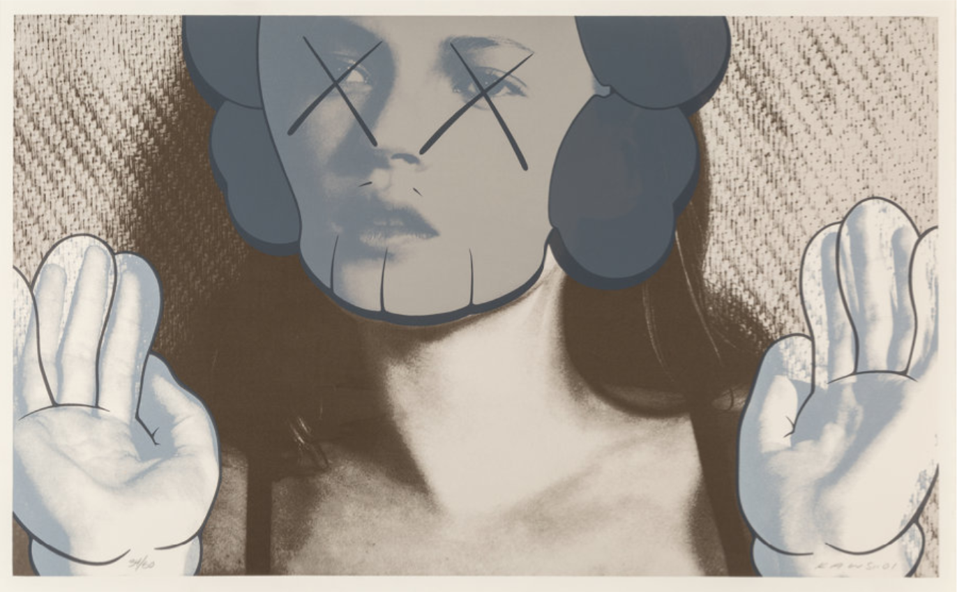Kaws - Kate Moss With White Gloves (Rare Signed Screenprint)
