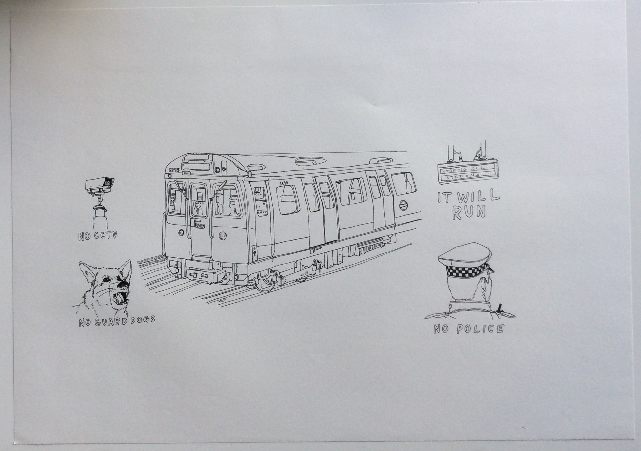 Lush - Graffiti Melbourne Australia - Original Signed Dismaland Drawing